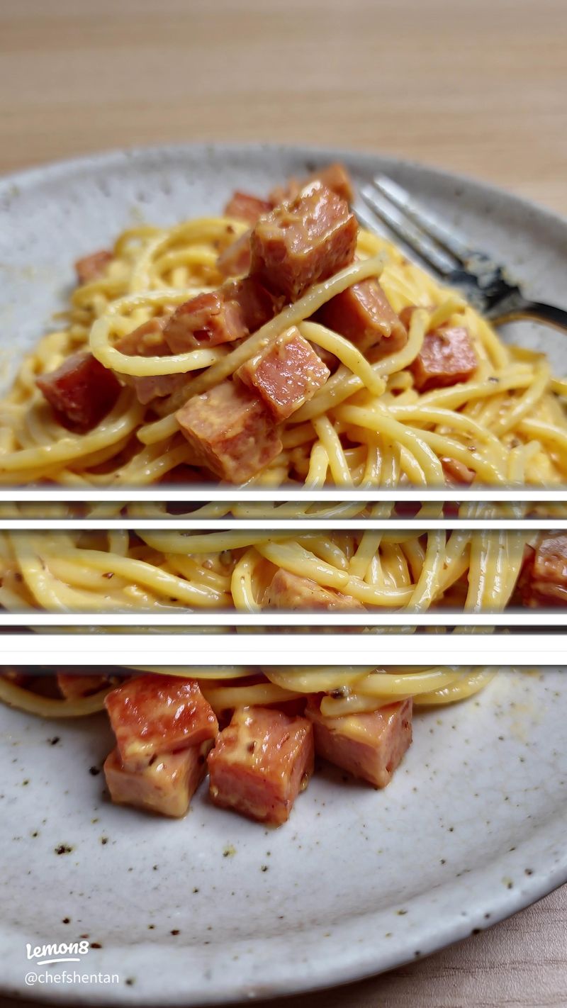 Spam Carbonara-Style Pasta