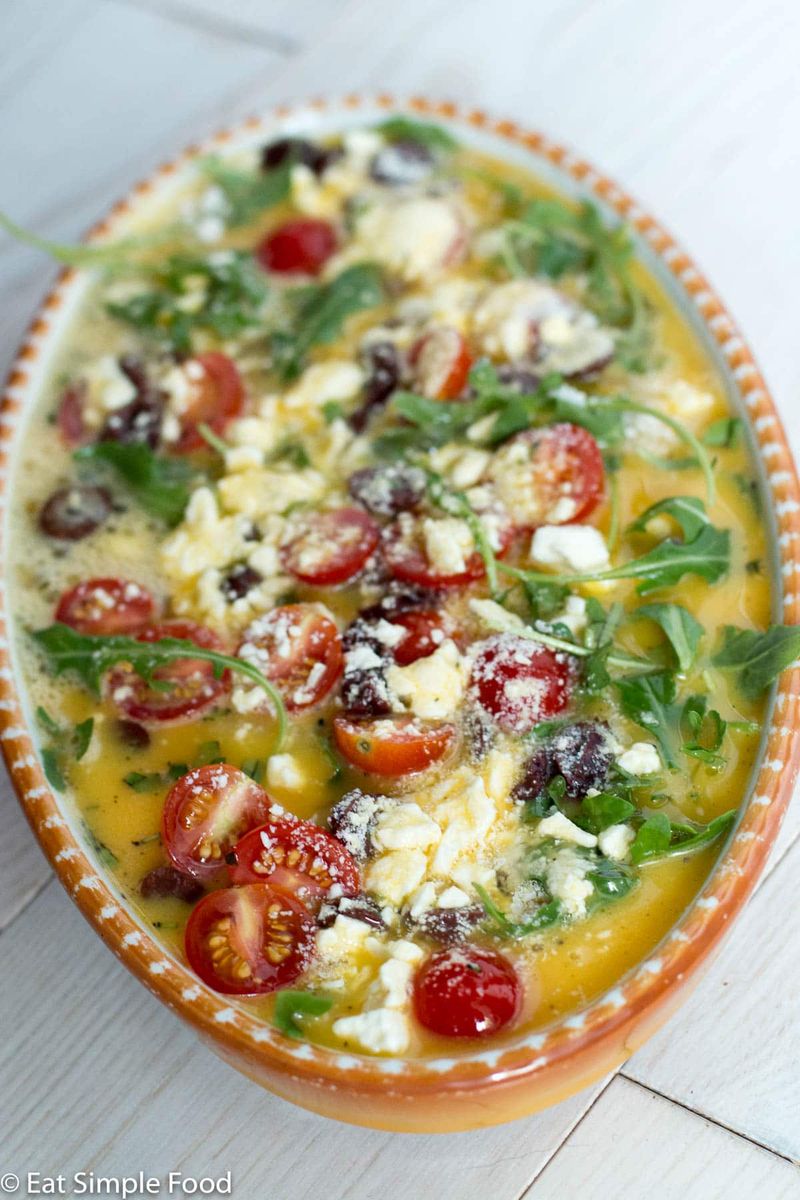 Mediterranean Olive and Roasted Red Pepper Frittata