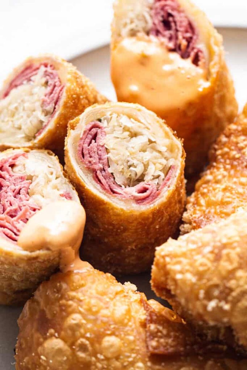 Reuben Egg Rolls