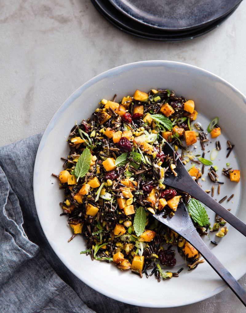 Honey Mint Wild Rice Salad