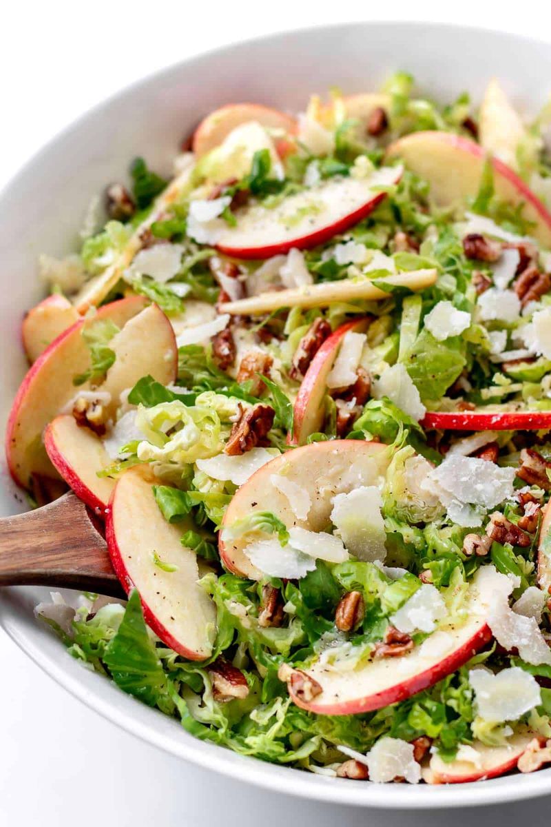 Shaved Brussels Sprouts Salad With Apples and Pecans