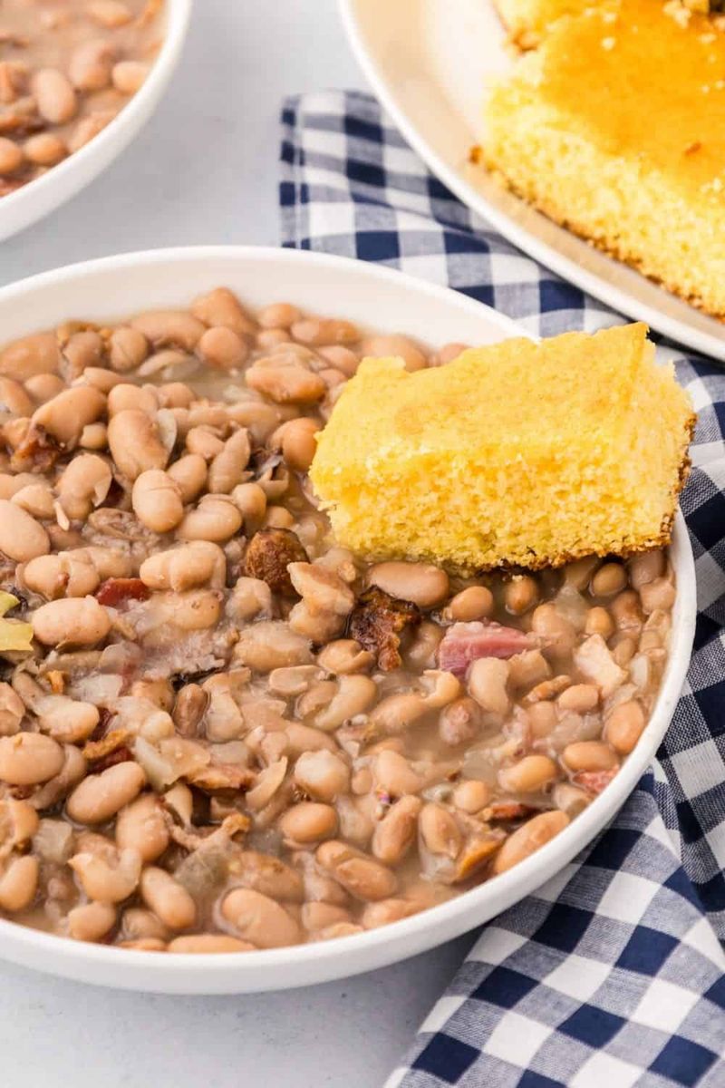 Pork and Bean Stew with Cornbread