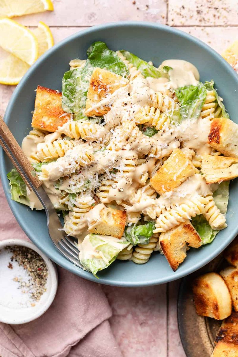 Caesar pasta salad