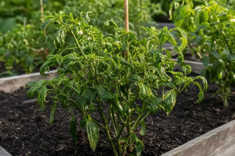 Inspect the plant for competing stresses