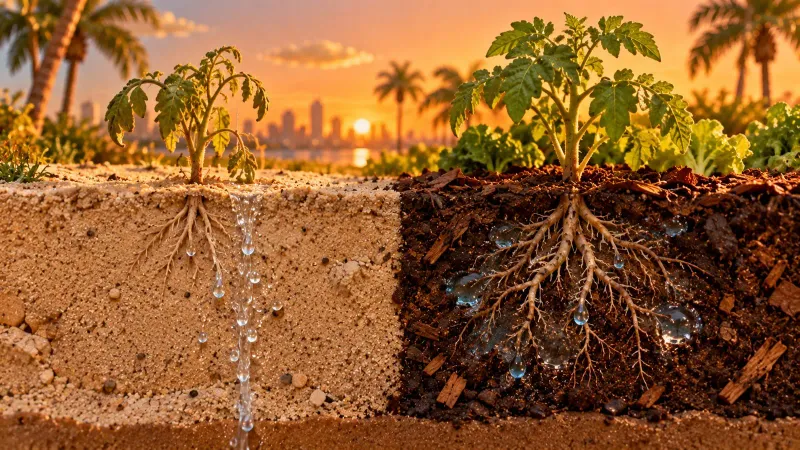 Letting Potassium Wash Out of Sandy Soil