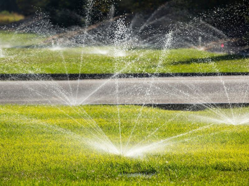 Choose a watering time based on efficiency and lawn conditions