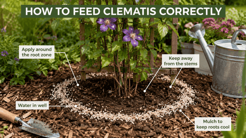 Choose a restrained fertilizer and apply it to the root zone