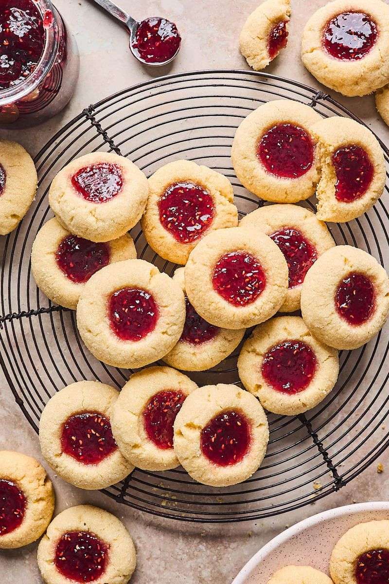 Raspberry Thumbprint Cookies