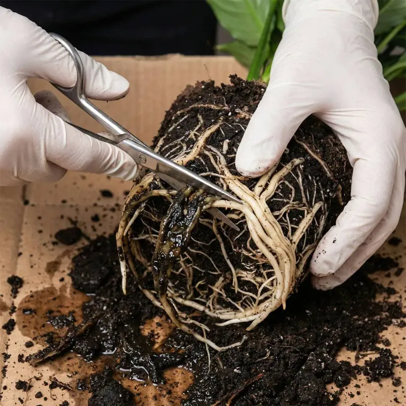 When blackening points to wet roots