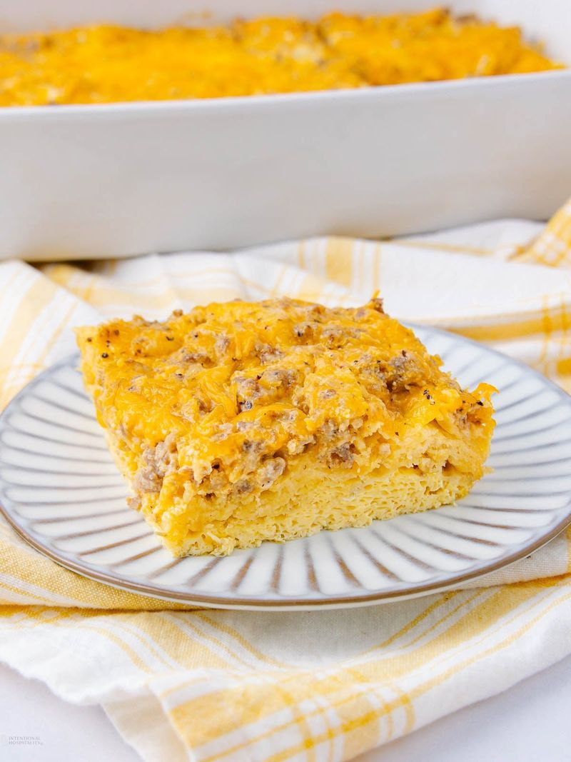 Sausage, Egg, and Cheddar Breakfast Casserole