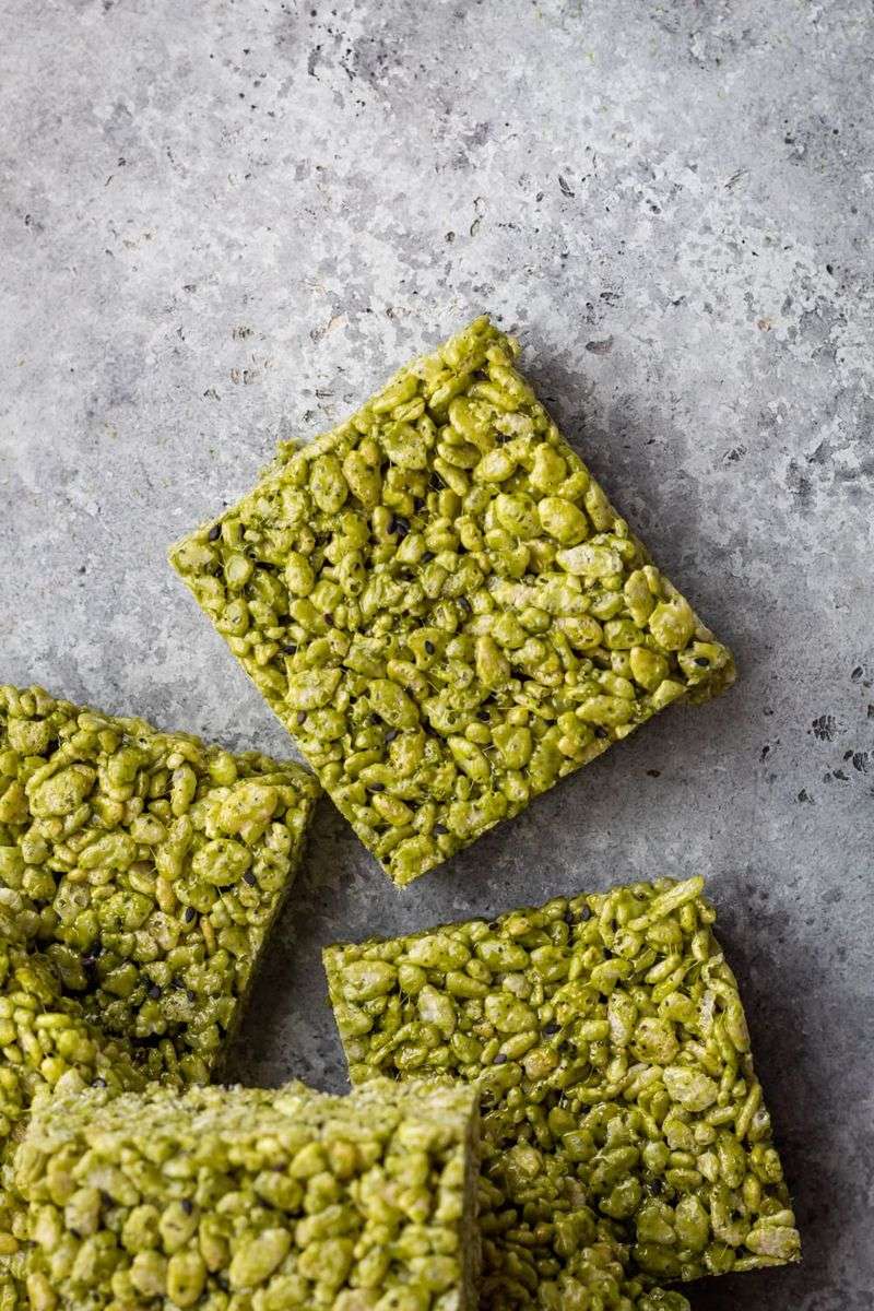 Matcha Rice Krispie Treats