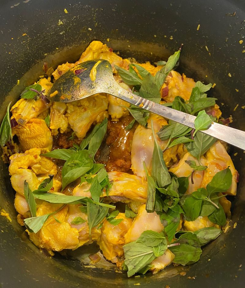 Cinnamon Basil Chicken and Thai Eggplant Stir Fry