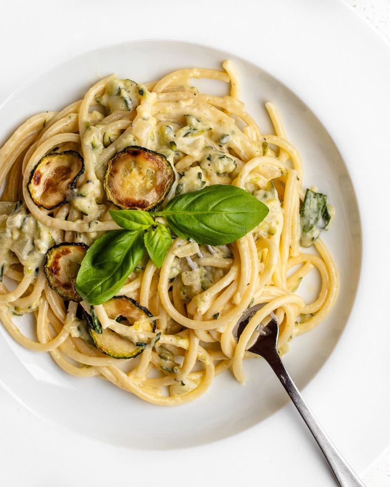 Creamy Zucchini and Yellow Squash Pasta