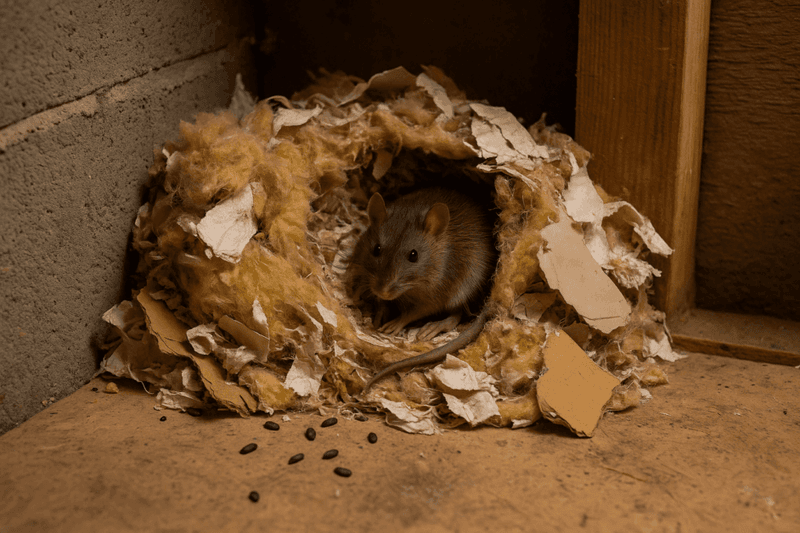 Messy Nests in Debris Piles