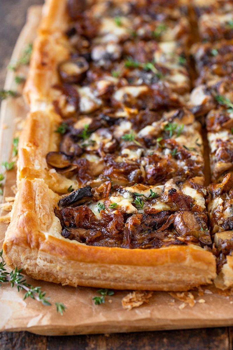Mushroom and Caramelized Onion Tart