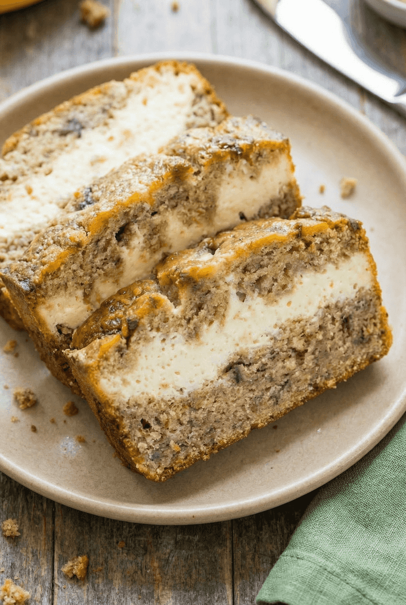 Cream Cheese Swirl Banana Bread