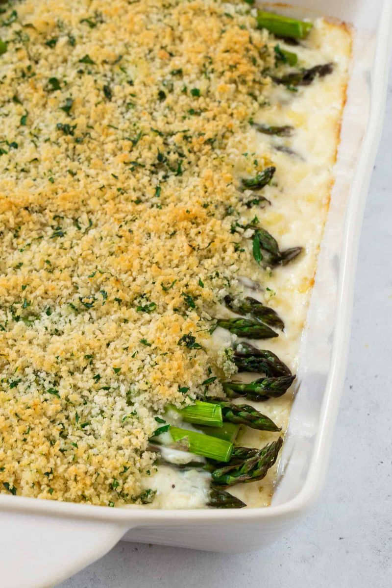 Asparagus Casserole with Panko Crust