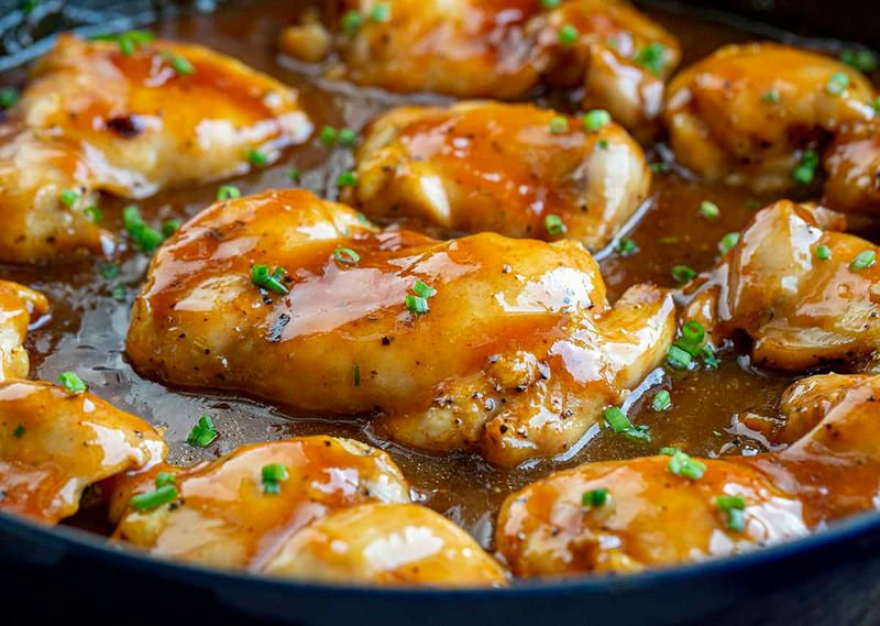 Jelly Glazed Chicken Thighs