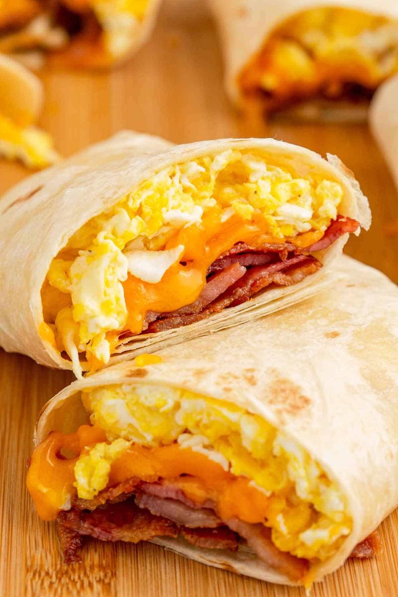 Pre-Cooked Bacon Breakfast Burritos