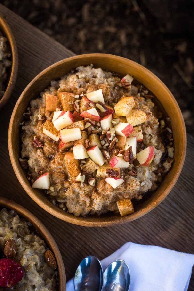 Campfire Oatmeal With Brown Sugar and Apples