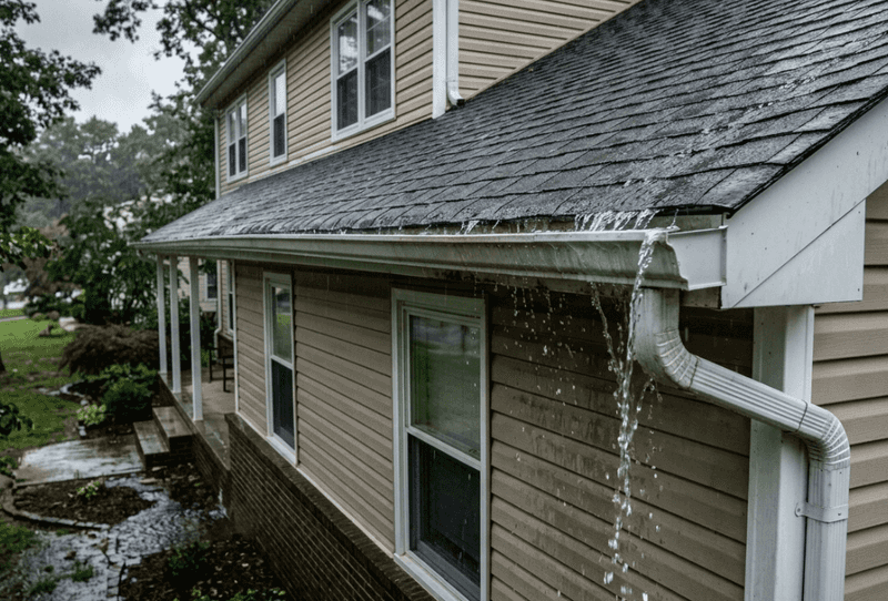 The roof can produce 623 gallons before the barrel gets involved
