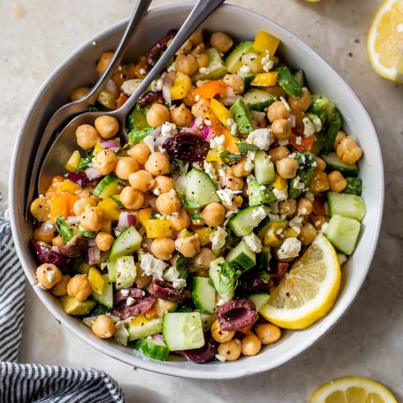 Mediterranean Chickpea Salad Meal Prep