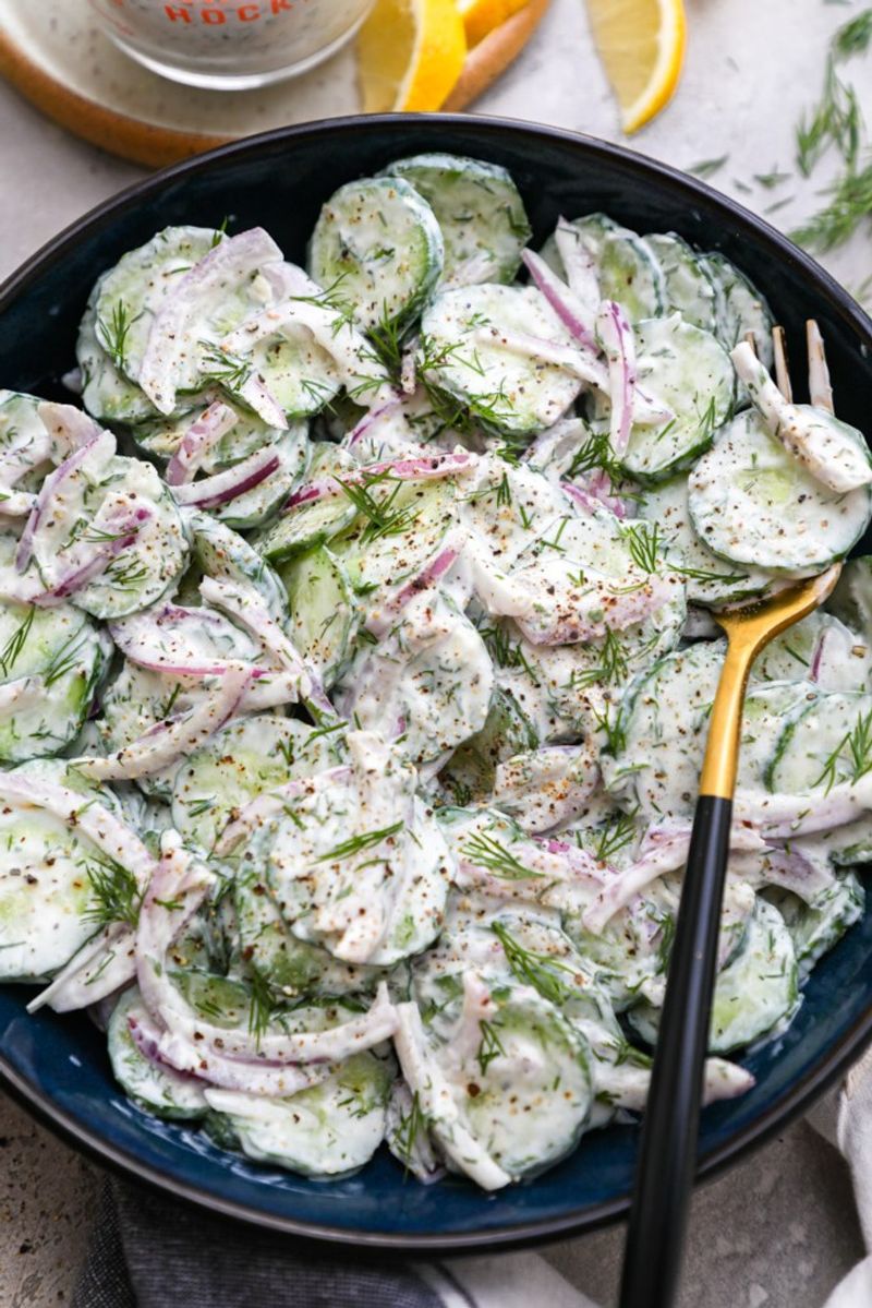 Classic Creamy Cucumber Salad