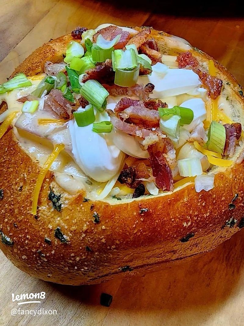 A loaded baked potato