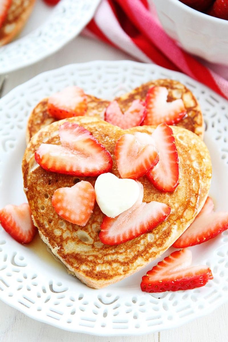 Heart-Shaped Pancakes