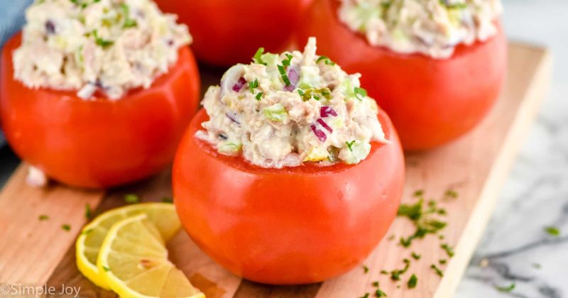 Tuna Salad Stuffed Tomatoes