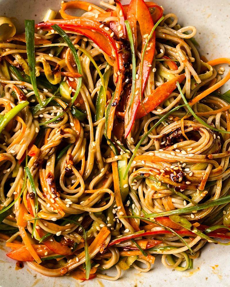 Sesame peanut noodle pasta salad