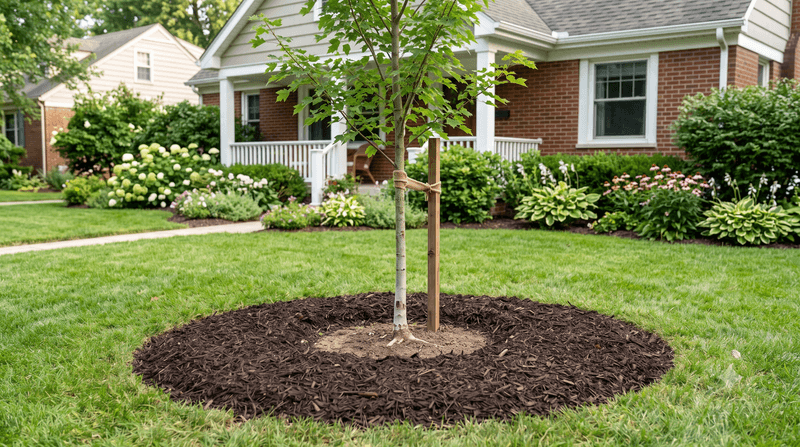 Mulch the root zone, not the stems