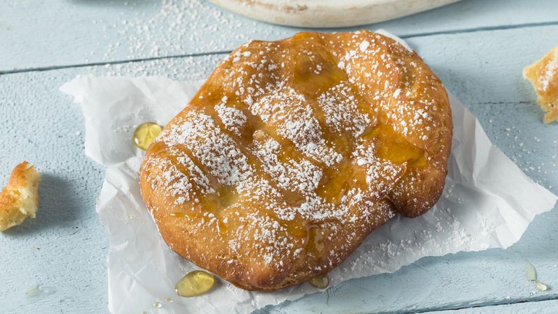 Fry bread with honey or powdered sugar