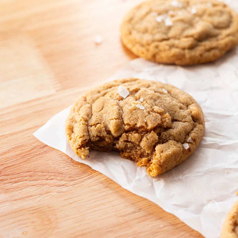 Soft-Baked Peanut Butter Cookies With A Salty Top