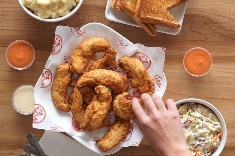 It’s a chicken-tender-first chain