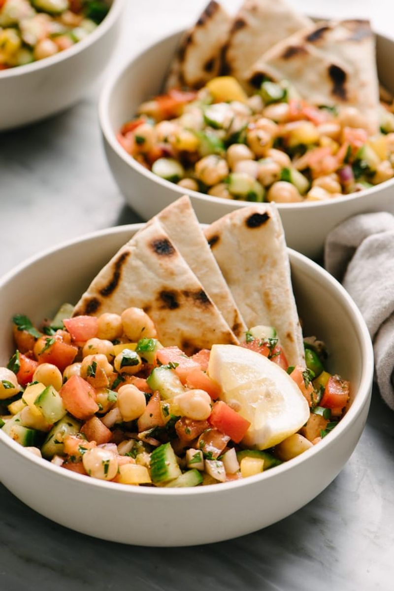 Mediterranean Chickpea Salad Plates