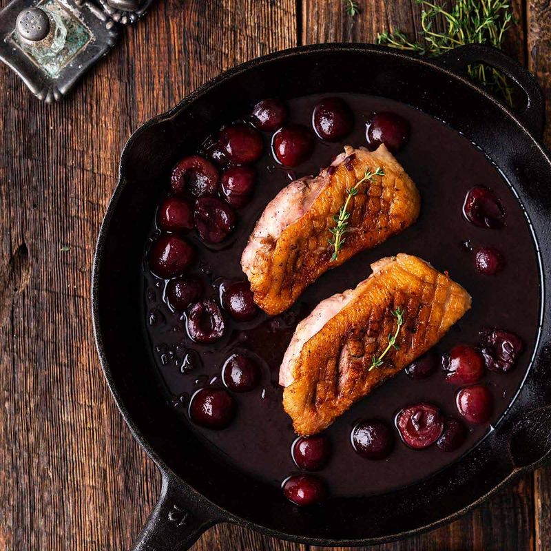 Pan-Seared Duck Breast with Cherry Sauce