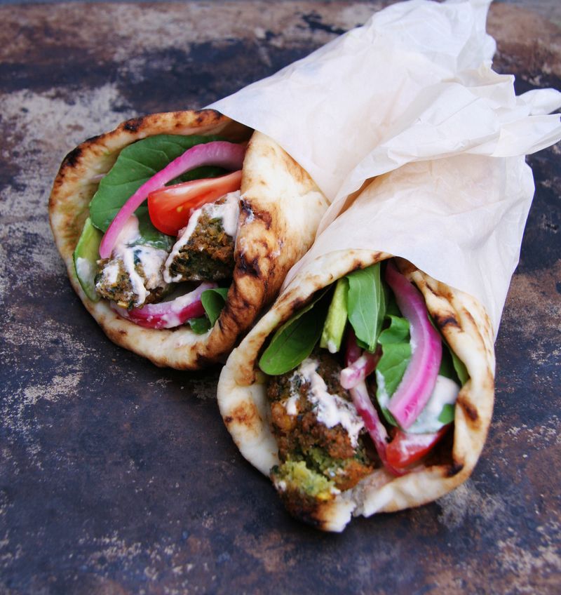 Falafel Wrap With Tahini Sauce