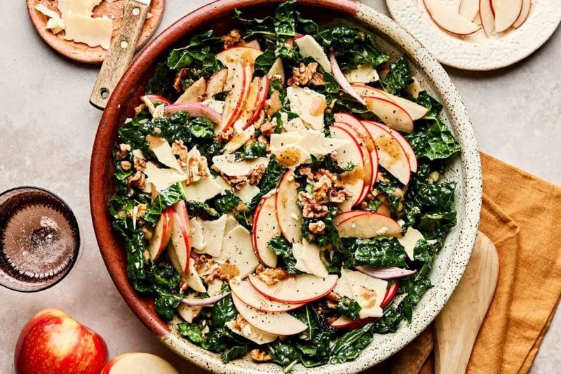 Harvest Salad with Apples, Turkey, and Cheddar