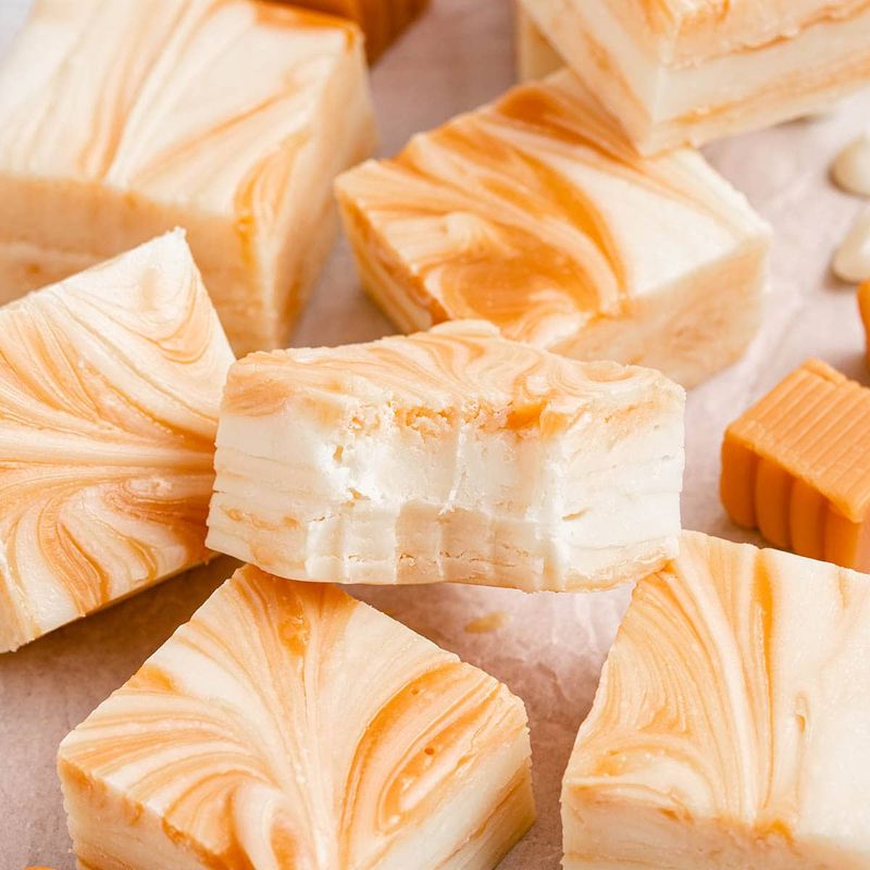 White chocolate caramel fudge