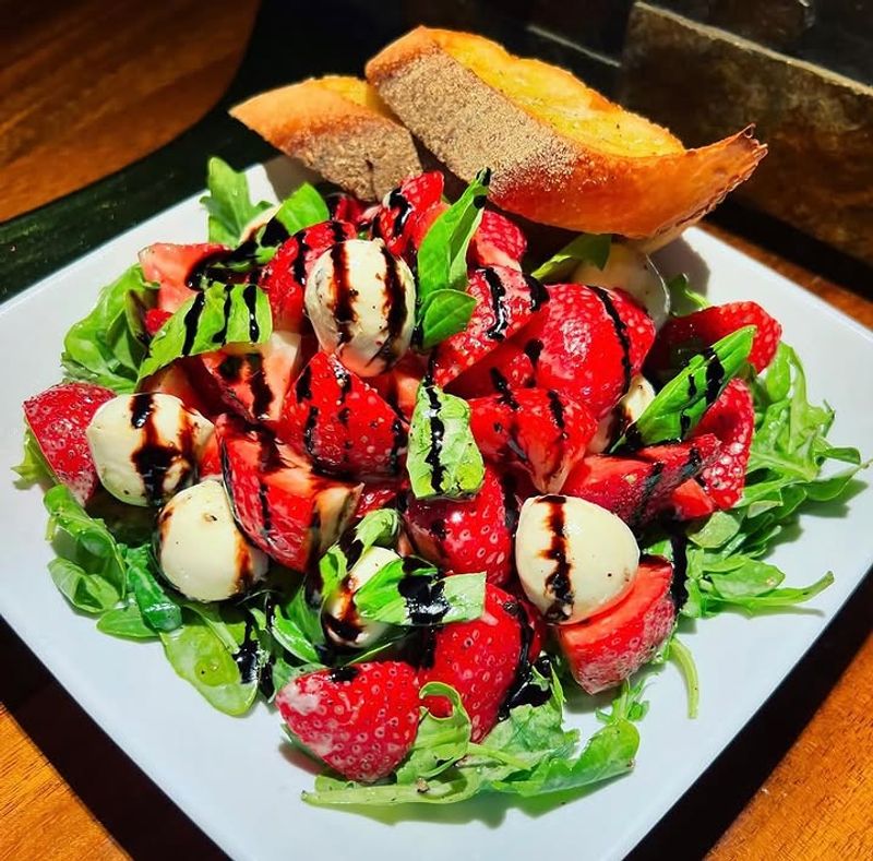Strawberry Caprese with Basil and Balsamic