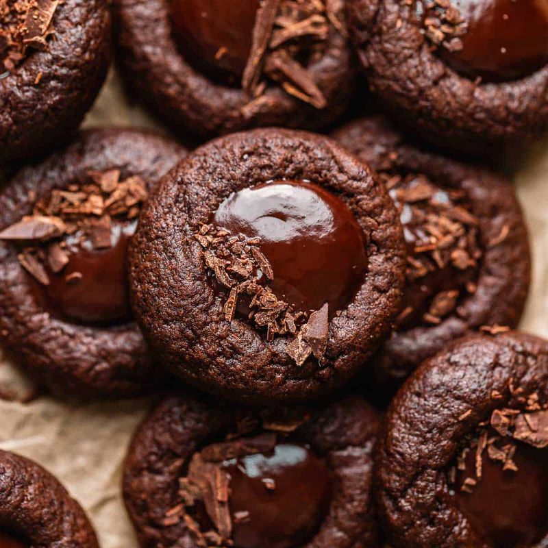Chocolate Thumbprint Cookies