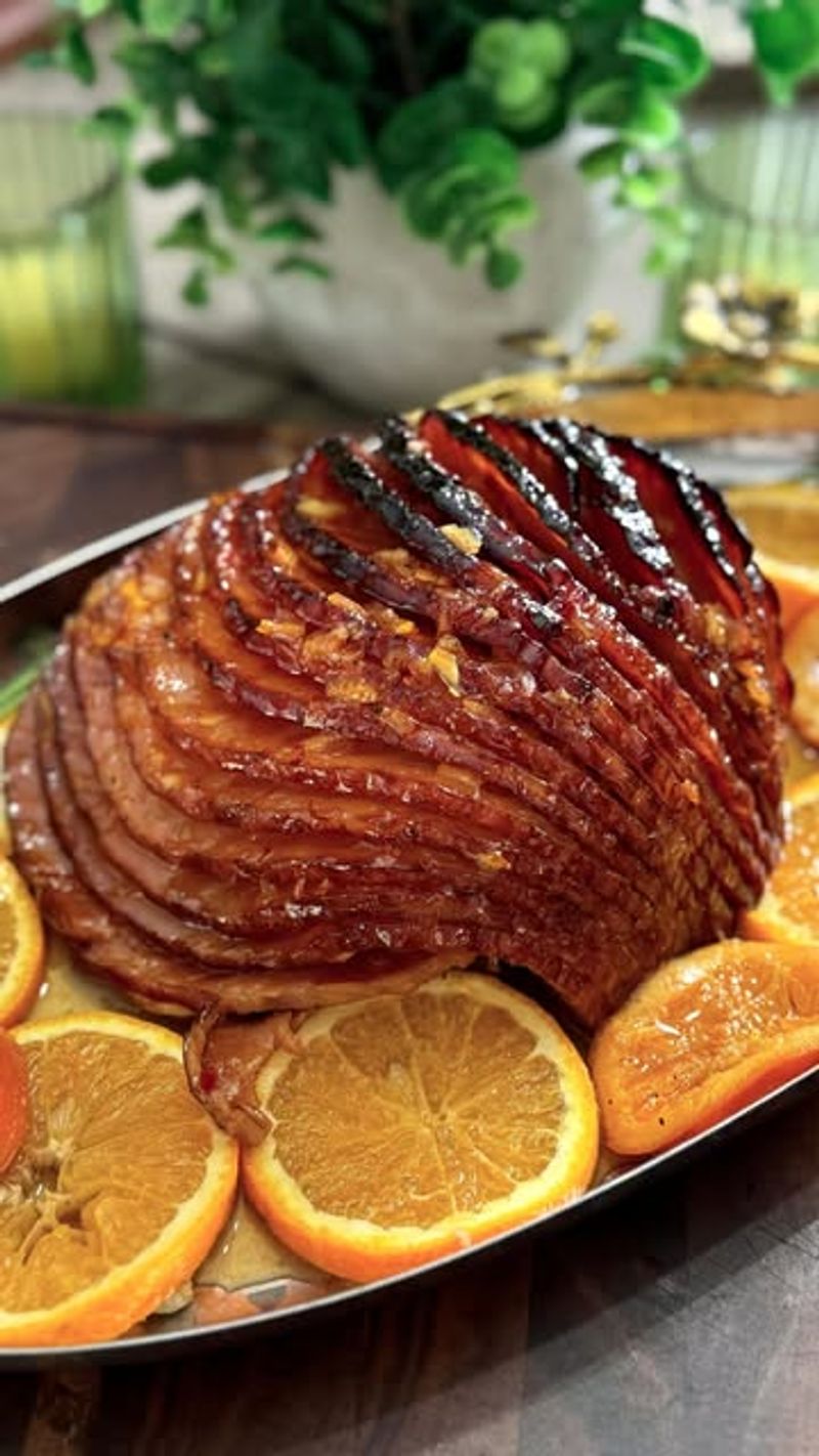 Mandarin Orange Glazed Ham