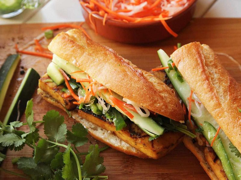 Vegetarian Tofu Bánh Mì Roll