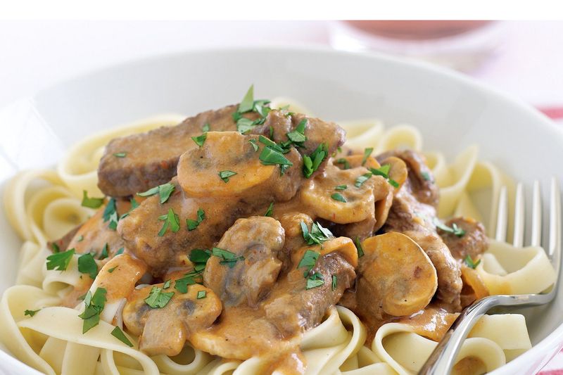 Beef stroganoff