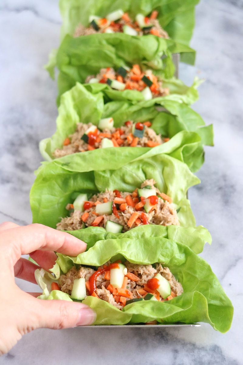 Tuna Lettuce Wraps (Mayo-Free)