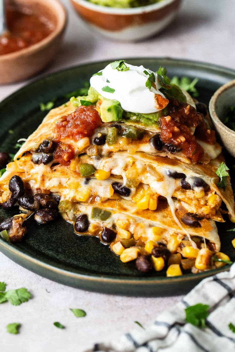Black Bean and Chicken Quesadillas