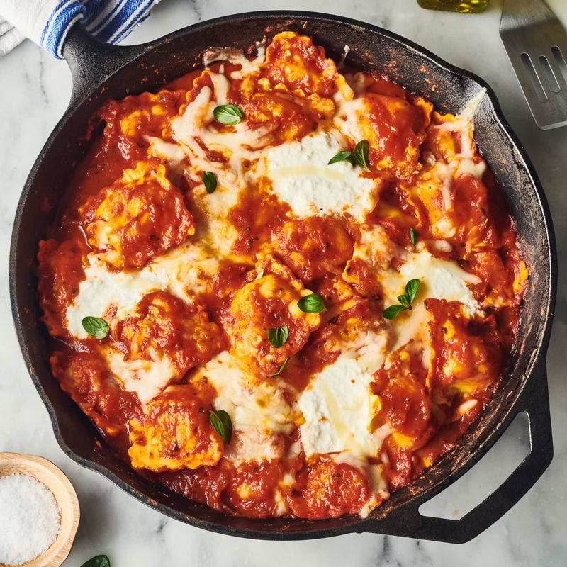 One-Pan Ravioli Lasagna Skillet