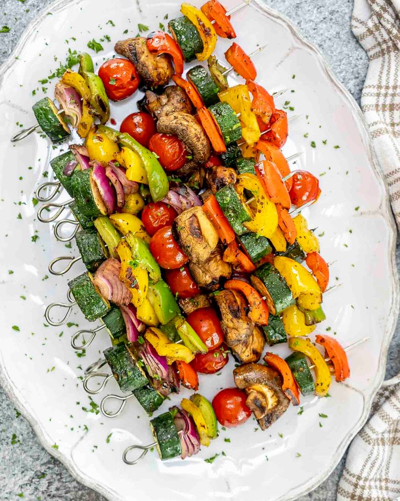 Grilled Vegetable Skewer Salad