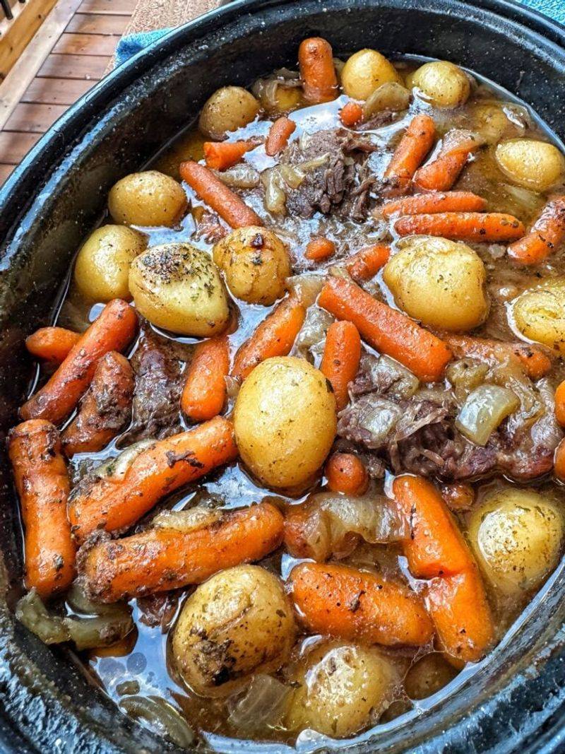 Pot roast with carrots and potatoes